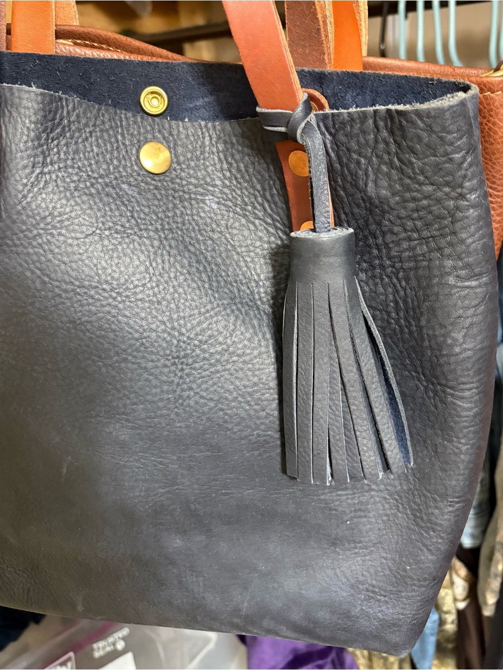 KMM & Co navy mini tote